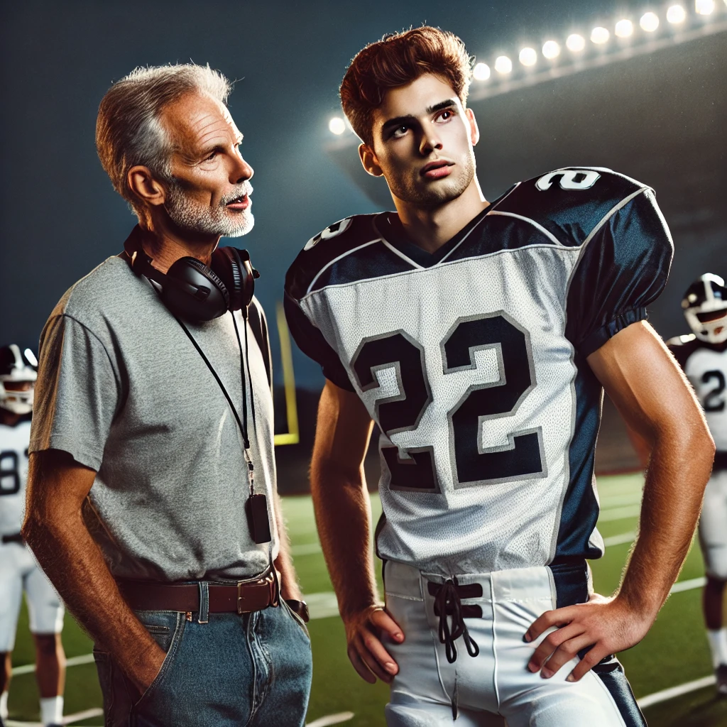 Tom hablando con un entrenador