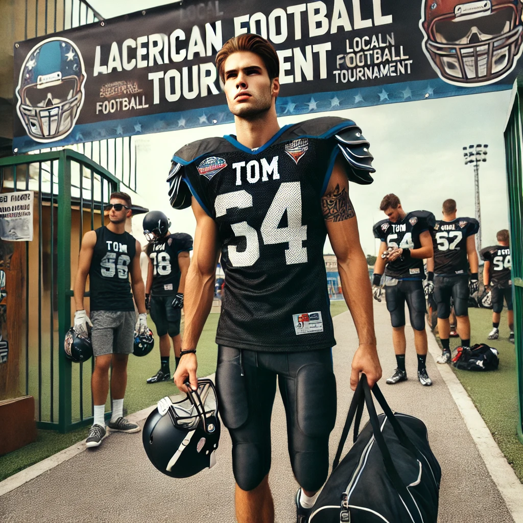 Tom entrando a su primer torneo